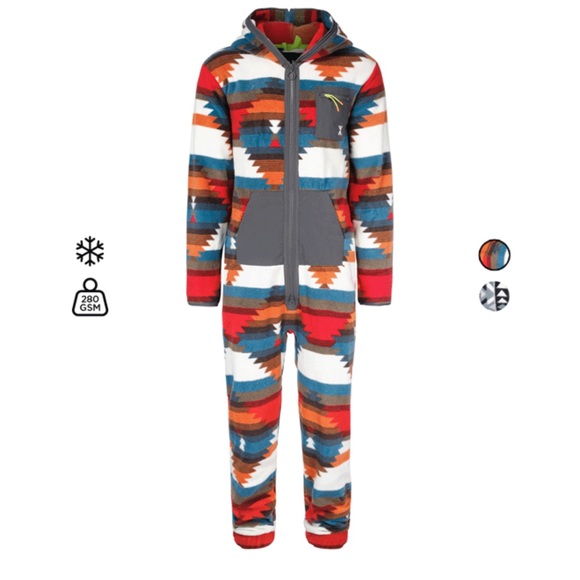 Onepiece Aztec fleece jumpsuit - Picture 4 of 7